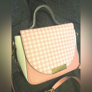 Steve Madden Crossbody Pink and White checkered bag